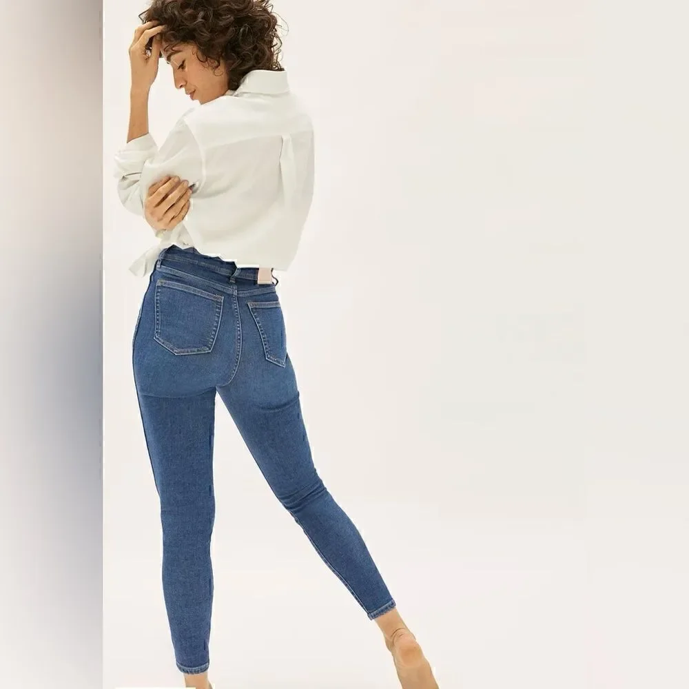 NWOT Everlane The Way-High® Clean Front Skinny in Jean Vintage Blue Size 28